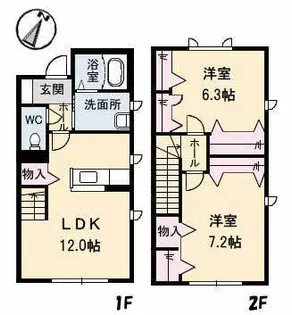 シャーメゾンクラヴィエ北島の間取り