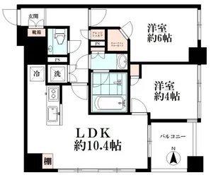 ライオンズ東日本橋【8階】の間取り