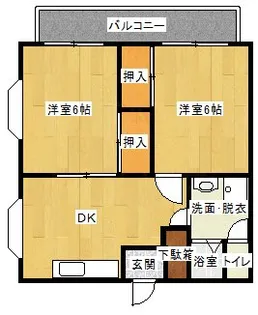 西八幡マンション【4階】の間取り