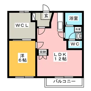 フルール A【2階】の間取り