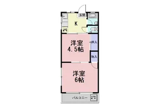 新前橋ハイツ【2階】の間取り