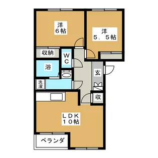 グリンビバーチェ【2階】の間取り