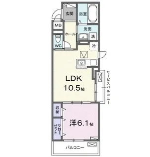 オラクル・ベリー【1階】の間取り