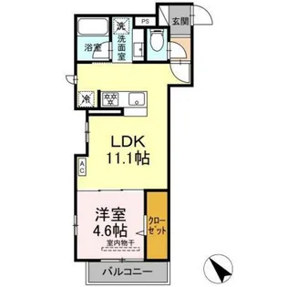 D’Bless鶴見市場【2階】の間取り