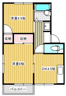 MHハイツみどり野【2階】の間取り