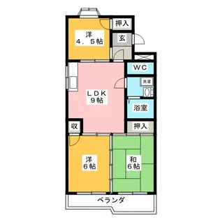 グリーンハイツ中新田【3階】の間取り