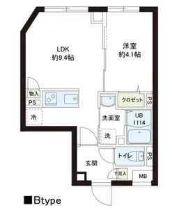 レピュア小石川レジデンス【3階】の間取り