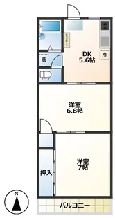 メゾン古川【1階】の間取り