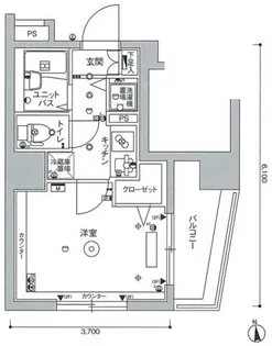 スカイコート大森壱番館【2階】の間取り