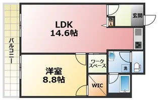 鳴尾小松住宅C棟【4階】の間取り
