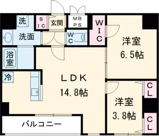 ファミルート小岩【7階】の間取り