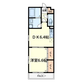 チャルテ高槻富田A棟【1階】の間取り