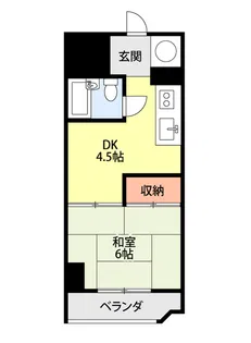 チサンマンション南浜【8階】の間取り