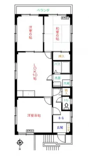 アラモード【2階】の間取り