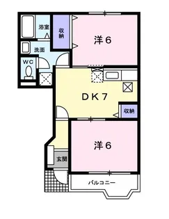 コータ・コートB【1階】の間取り