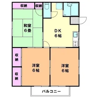 コーポ勝又【2階】の間取り