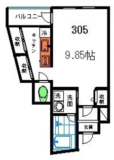 サンライズ茨田【3階】の間取り