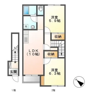 Ocean View M&C【2階】の間取り