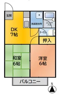 コーポ長谷川3【2階】の間取り