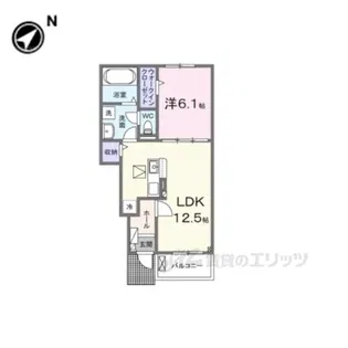 後三条アパート2棟【1階】の間取り