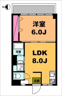 月村マンションNo.7【4階】の間取り