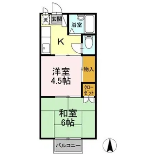 グレース B棟【1階】の間取り