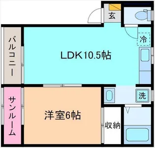 フレンドハウス【1階】の間取り