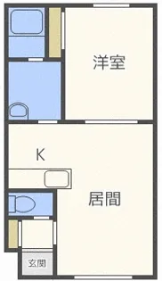 ウイング北14条【1階】の間取り
