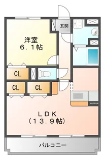 エスペランサ・アイ【2階】の間取り
