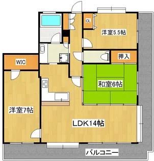 福島県郡山市清水台2【マンション】の間取り