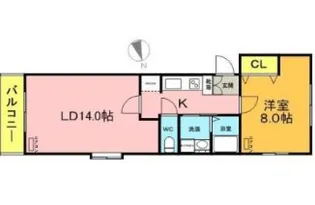 福岡県久留米市中央町【マンション】の間取り