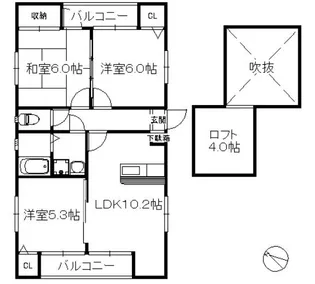 ポラリスNIII【2階】の間取り