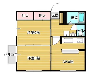 サザンヒルフラッツA【1階】の間取り