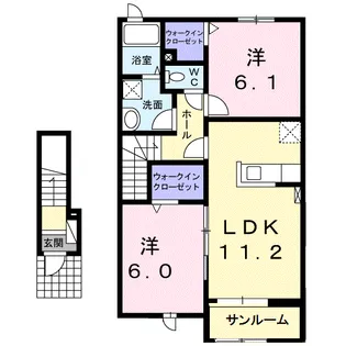 ソレイユフルールIII【2階】の間取り