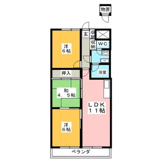 コーポ鷹【2階】の間取り