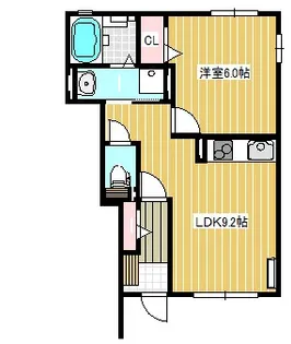 リレア学園南【1階】の間取り