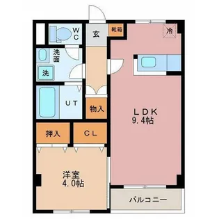 ラフォーレ1号館【3階】の間取り