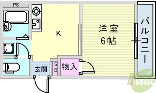 メゾニティ三川口【1階】の間取り
