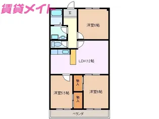 ボヌールシャトー【4階】の間取り