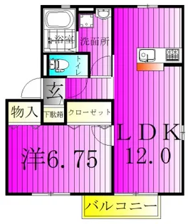 グロワール【1階】の間取り
