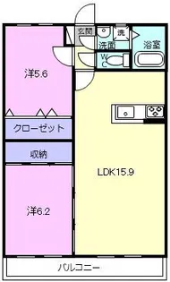 コンフォート鴻之台【2階】の間取り