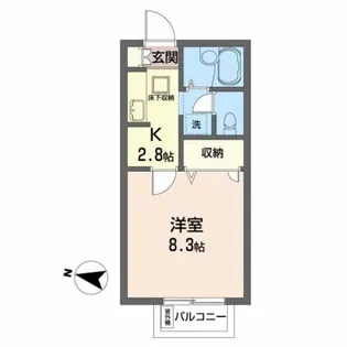 タートルヒルズA【1階】の間取り