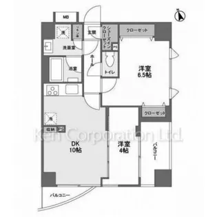 パークフラッツ芝浦【9階】の間取り