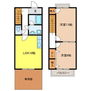岐阜県各務原市蘇原東島町3【一戸建】の間取り