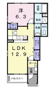 岡山県岡山市北区高松原古才【アパート】の間取り