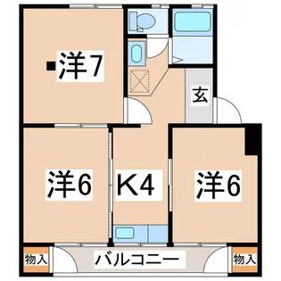 福島県郡山市久留米2【マンション】の間取り