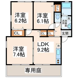 グリーンヒルズ(鶴羽田)【1階】の間取り