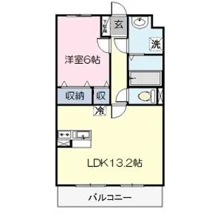 サニーサイド戸祭I【3階】の間取り