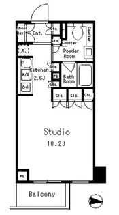 東京都目黒区下目黒2【マンション】の間取り