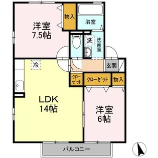 Green Forest B【2階】の間取り